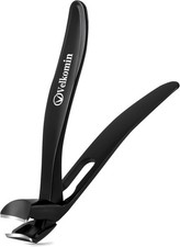 Long Handle Toenail Clippers for Seniors Thick Toenails - Wide Jaw Black