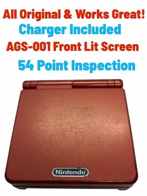 Nintendo Game Boy Advance SP AGS-001 Flame Red