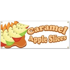 SignMission B-Caramel Apple Slices19 48 in. Caramel Apple Slices Banner Sign