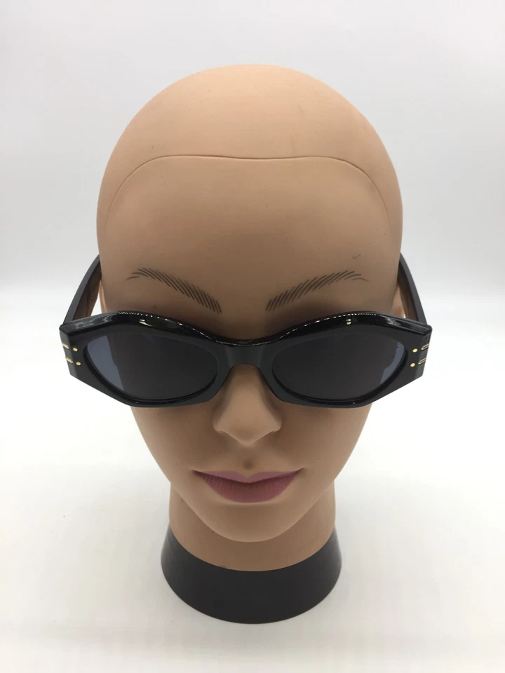 Dior Women's Full Rim Frame Black Trendy Sunglasses 54-16-143 Blue Lenses - Image 2 of 4