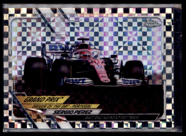 2021 Topps Chrome F1 Racing Checkered Flag Sergio Pérez #160 Grand Prix Portugal