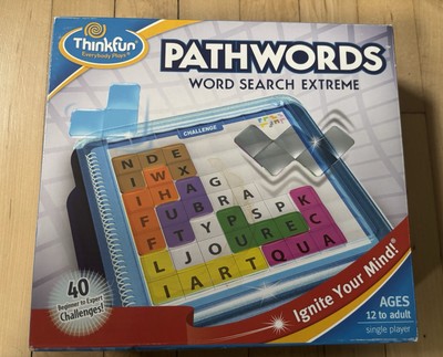 ThinkFun Pathwords Word Search Extreme Game 40 Challenges +12, Single Player