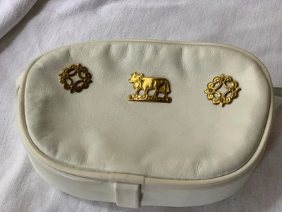 Kleine weisse Gürteltasche mit Kuh Skifahren von Mago Bauchtasche Hüfttasche - Bild 1 von 2