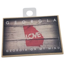 Georgia On My Mind Love Wooden Fridge Magnet Souvenir