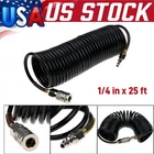 Heavy Duty Coiled Air Hose NPT 1/4" Polyurethane Air Compressor Coil Hose 25Ft
