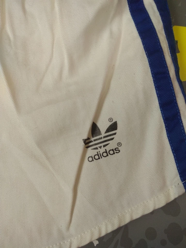 Pantalones Cortos de Correr Adidas Vintage Blanco Azul Yugoslavia Algodón Para Hombre Talla 4 ig93 Foto 2 de 4