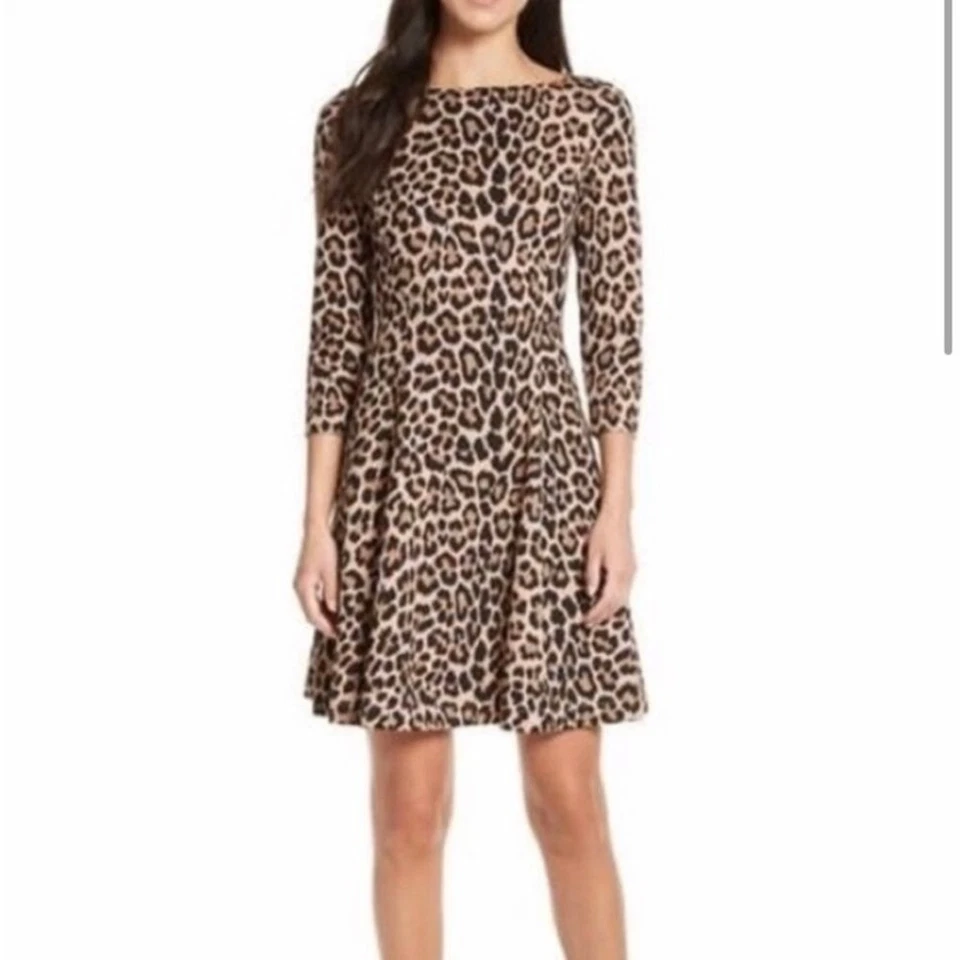 Vestido Kate Spade Ponte guepardo talla 2 nuevo sin etiquetas