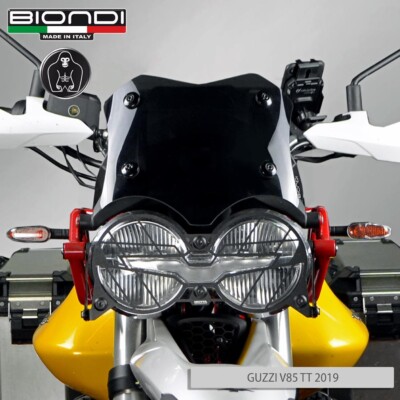 BIONDI Tiefes Spoiler Sportives für Moto Guzzi V85TT 2019, Dunkelrauch