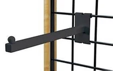 Only Hangers 12" Gridwall Faceout for Gridwall- Black 8pk