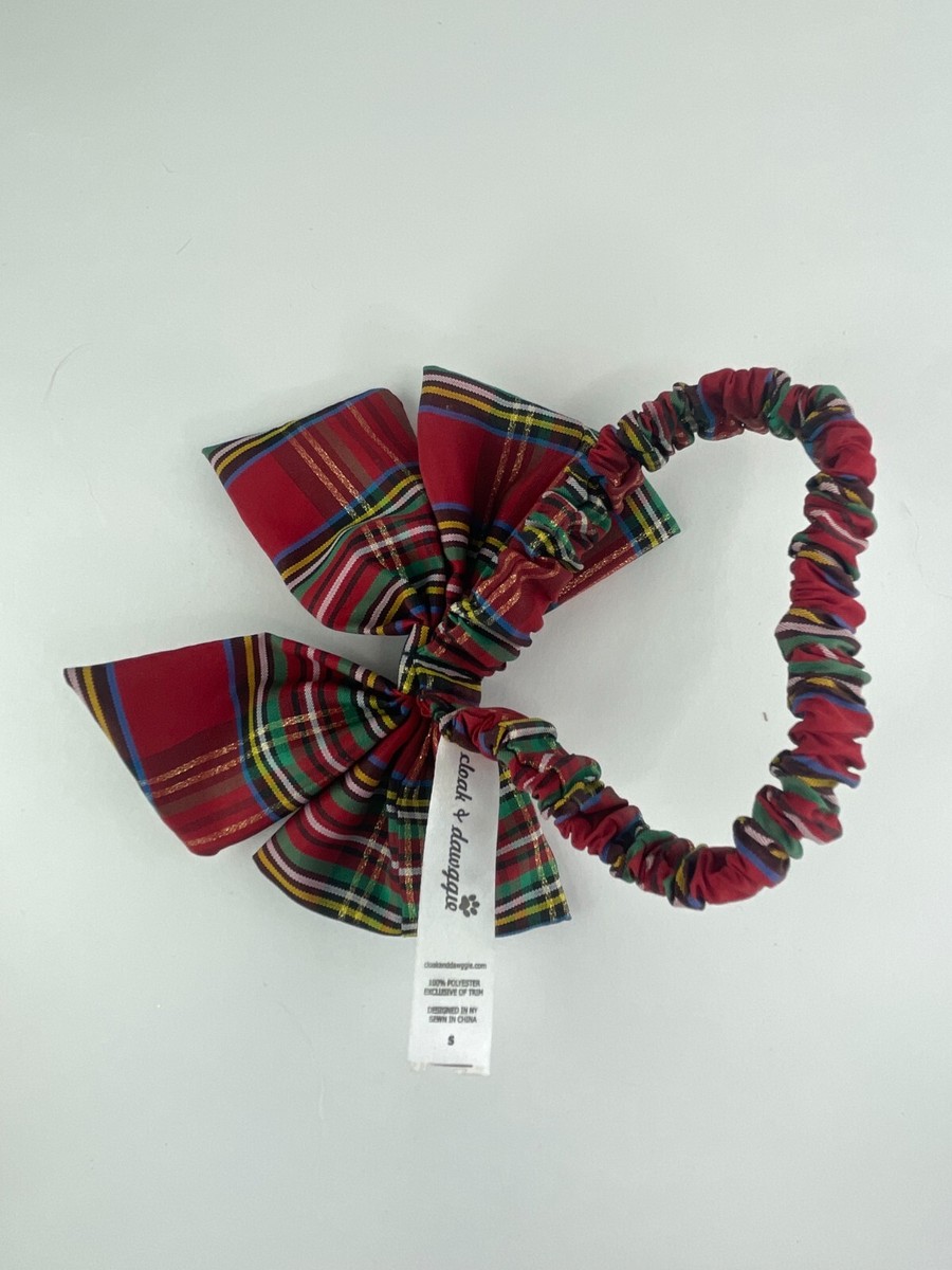 Dog Bow Tie Small Plaid Cloak and Dawggie 11 Inches