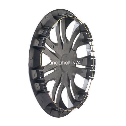 4x Car Vehicle Wheel Rim Skin Cover 15inch Hubcap Wheel Cover Silver&Black AU - Picture 7 of 9