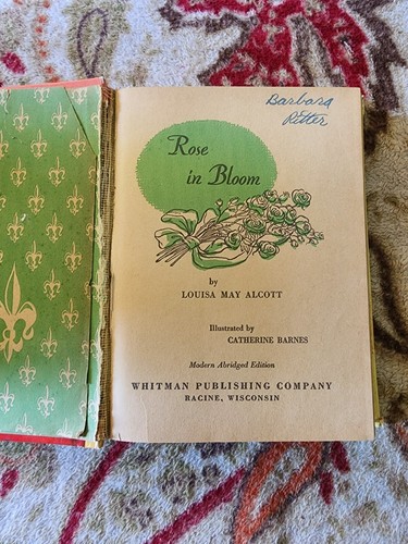 Vintage 1955 Rose In Bloom hardcover by Louisa May Alcott Whitman Publishing Co. - Imagen 3 de 7