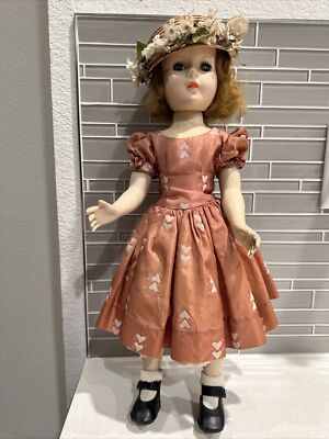 SWEET SUE AMERICAN CHARACTER WALKING 18” DOLL 1950's w/ VINTAGE OUTFIT 