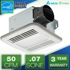 BreezIntegrity - ITG50LED - 50 CFM Fan/Dimmable LED Light
