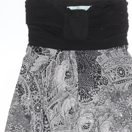 New Look Womens Grey Paisley Polyester Blend Maxi Size 8- Strapl - Picture 6 of 10