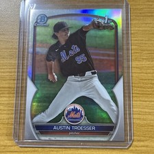 2023 Bowman Draft Austin Troesser #BDC-176 Chrome Refractor New York Mets
