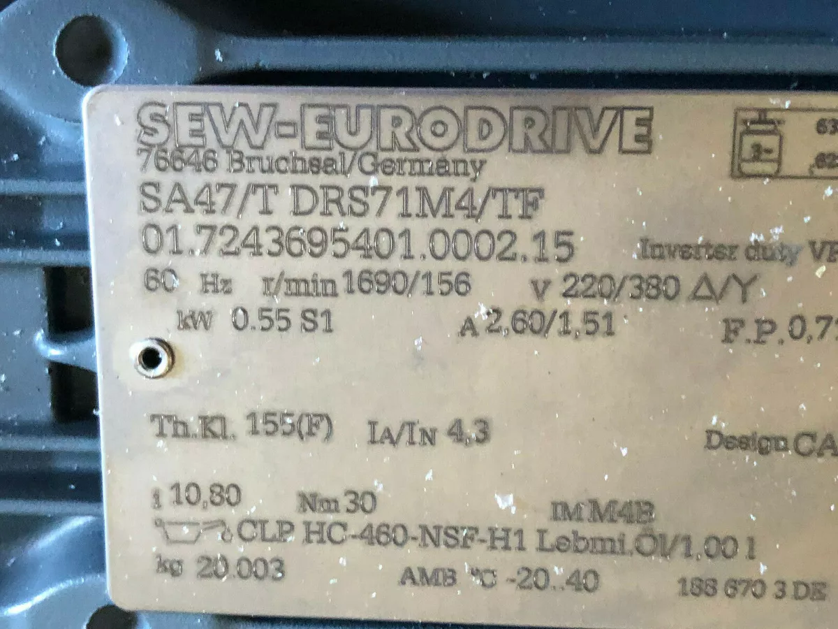 Safe Operating Area (SOA) Ratings of AC Inverter Duty Gearmotors