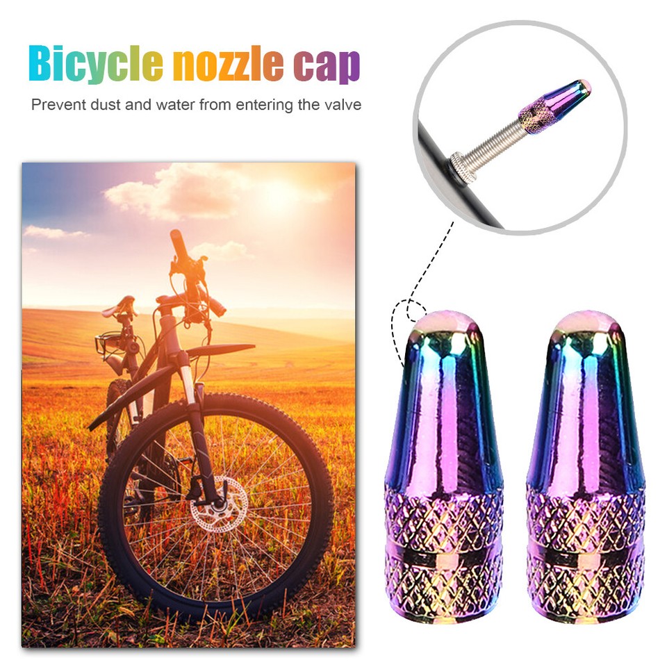 2pcs Bicycle Tire Valve Cap Road Bike Presta Valve Tyre Wheel Stem