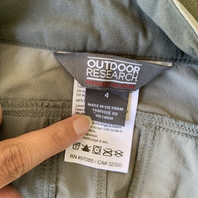 その他 T Outdoor Research Nylon Pants Convertible Gray Women 4 Hiking Zip