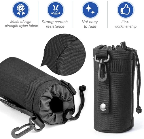 Bolsas tácticas para botellas de agua Molle al aire libre para bolsa de hervidor de agua con soporte de cinturón militar - Imagen 3 de 27