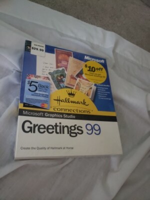 「new business card graphics」 1996年 Microsoft Graphics Studio Greetings 99 New And Factory Sealed From