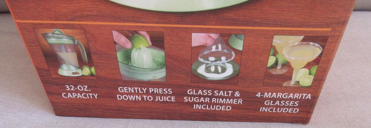 Taco Tuesday Electric Lime Juicer & Margarita Kit  + 4 MARGARITA GLASSES  NEW