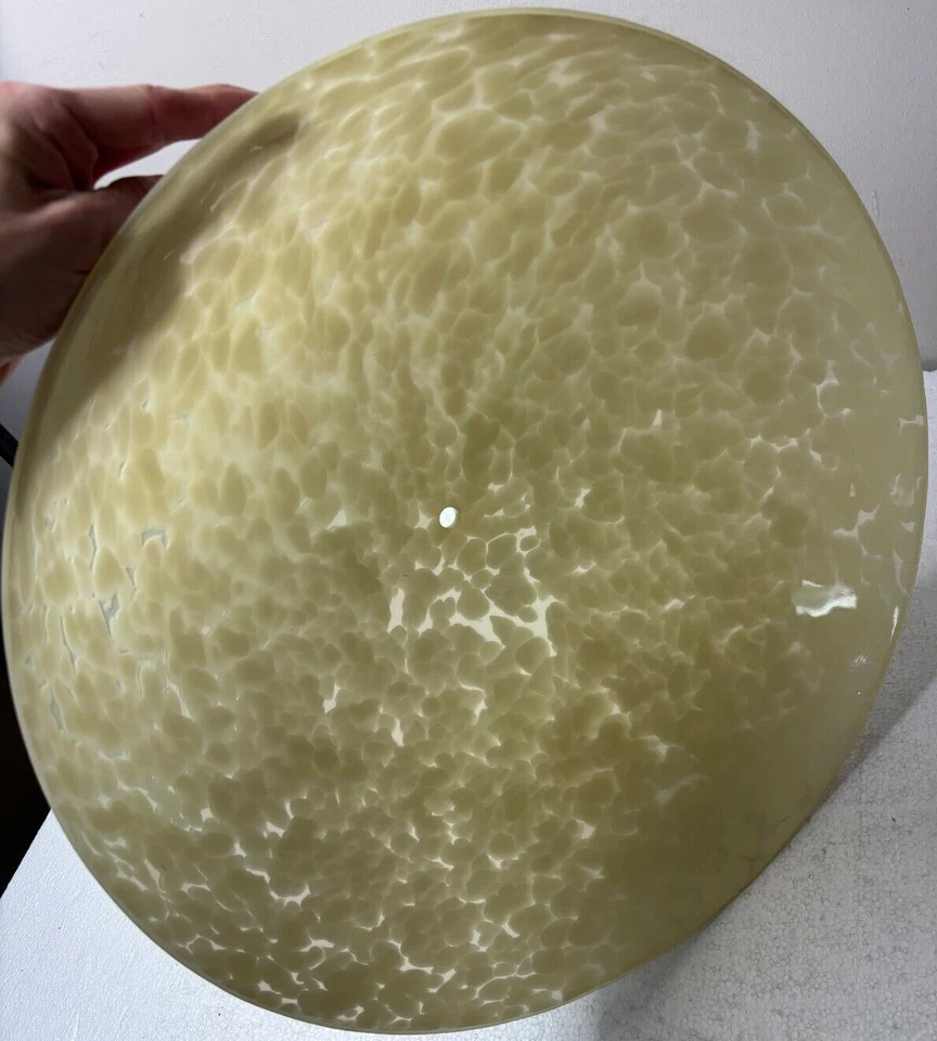 NEW JUSTICE DESIGN 18" ARTISAN GLASS SHADE BRUSHED NICKEL CEILING LAMP LIGHT - Image 4 of 4