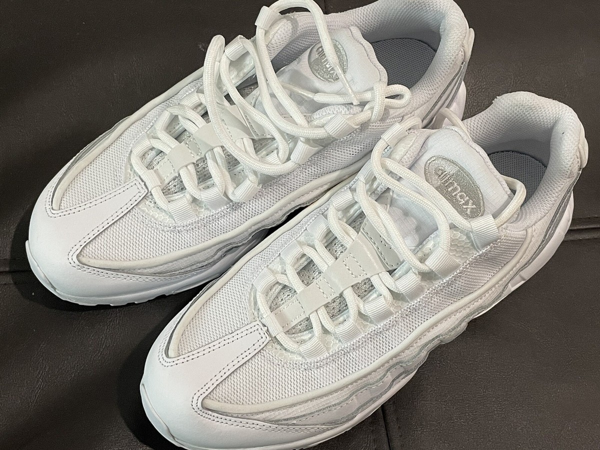 Nike Air Max 95 Essential White/White-Grey Fog Size 6.5 | eBay