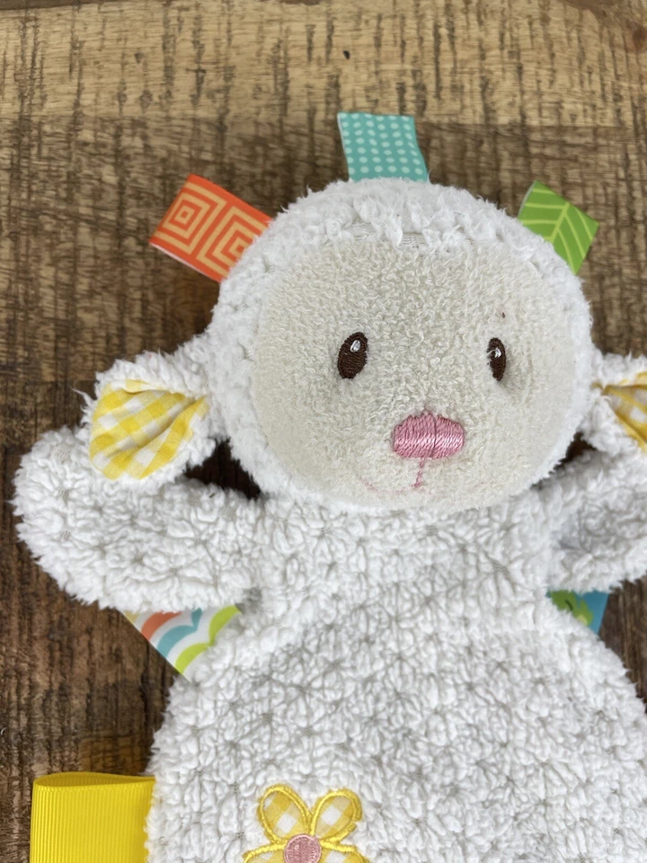 Juguete de peluche Mary Meyer Taggies calmante sensorial blanco oveja cordero Lovey Clean Foto 2 de 4