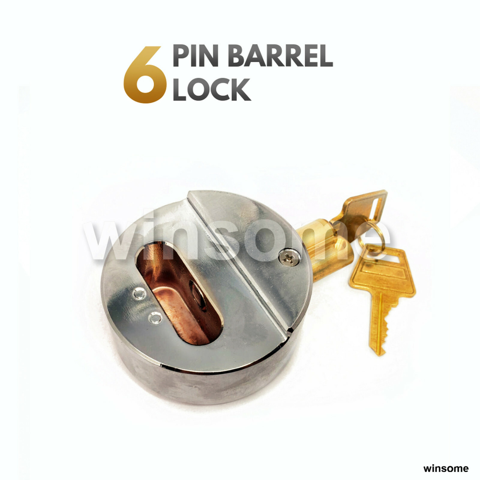 73mm Shackless Padlock Hasp Set Gate Shed Van Security Chrome Plated