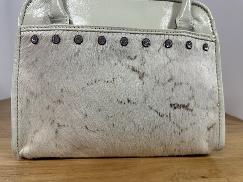 Patricia Nash White Haircalf Metallic Bag Bling no shoulder strap - Picture 10 of 11