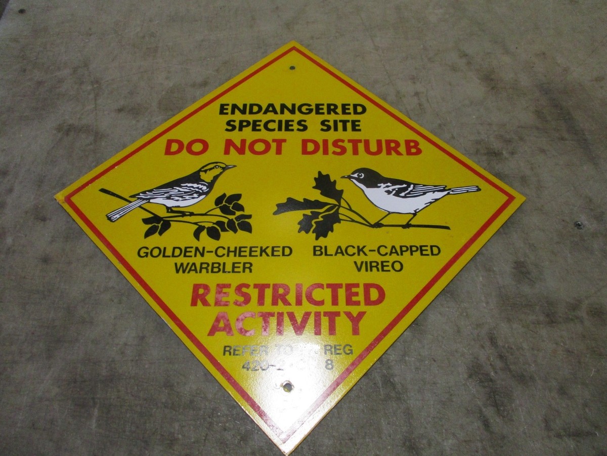 Endangered Species Sign Endangered Species In Texas: Piping Plover And