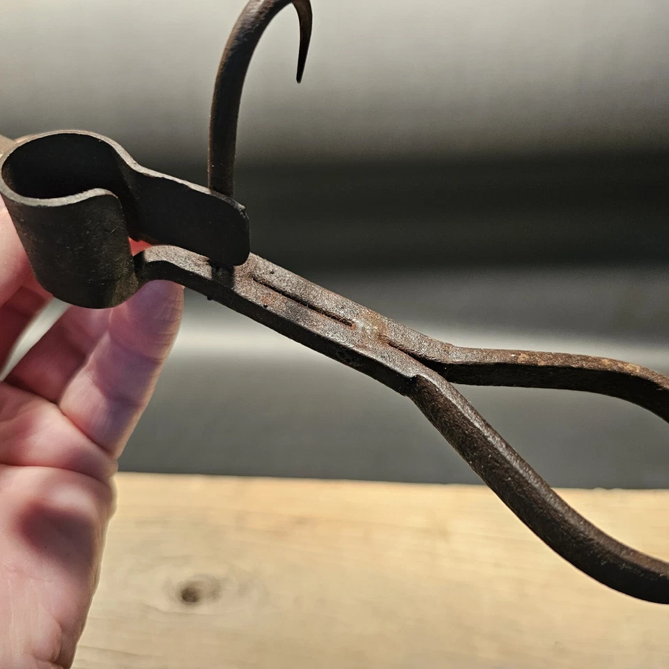 Antique Style Forged Wrought Iron Mining Sticking Tommy Miners Candlestick - Image 4 of 4