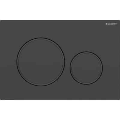 Geberit Sigma20 Dual Spülplatte matt schwarz & schwarz 115.882.16.1