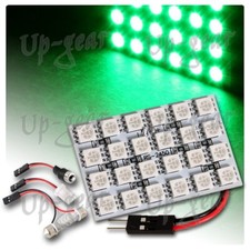 1x Green 24 Smd Led Interior Dome Map Light Bulb Panel T10 Festoon Ba9s