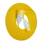 10 Metre 110V Yellow Extension Lead 1.5mm Cable with 16 Amp Plug & Socket