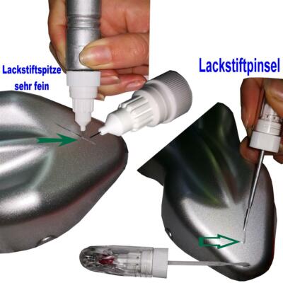 Lackpen Stift mit Nadel+Pinsel im Farbton Arkticblau LF5D /J3 / 9098 für VW