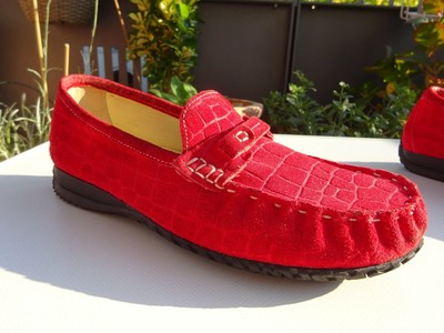 HELVESKO Damen Schuhe Ballerinas Wildleder Rot Swiss Made Gr.37 TOP | eBay