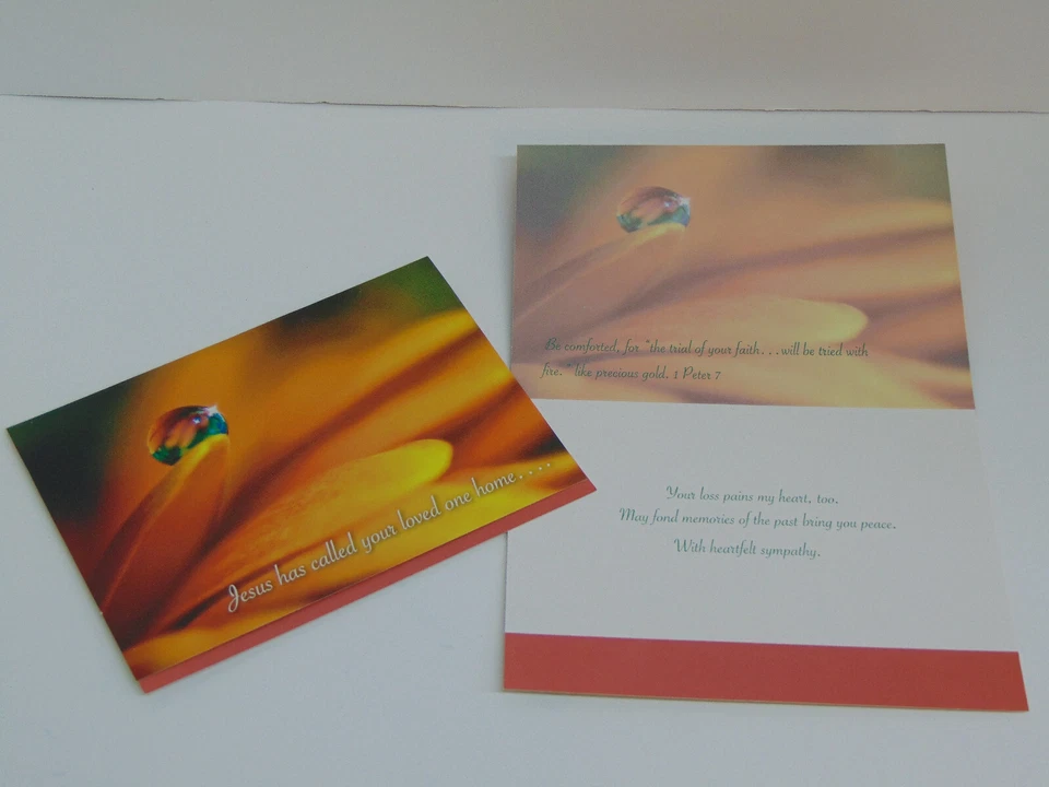 BOX 12 Christian SYMPATHY Greeting Cards, Inspirational Verse & Bible Scripture - Image 4 of 4