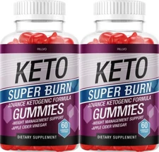 Rillvo (2 Pack) Keto SuperBurn Gummies ACV Gummies with Apple Cider Vinegar...