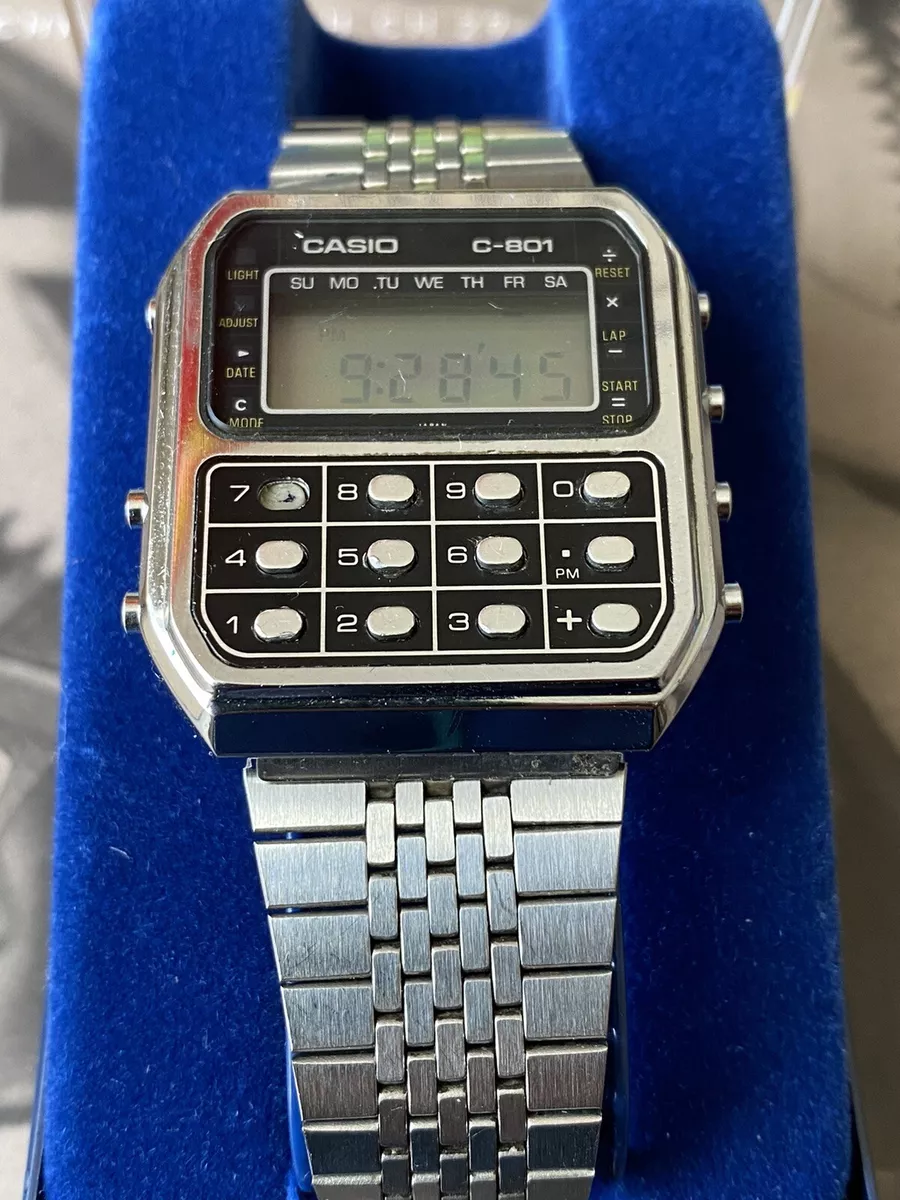 Retro Vintage Casio C 801 Mens Watch Digital Quartz Watch Casio Calculator Watch