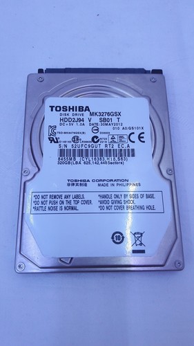 Toshiba MK3276GSX 320 GB SATA SMART ok Laufzeit 24 Stunden