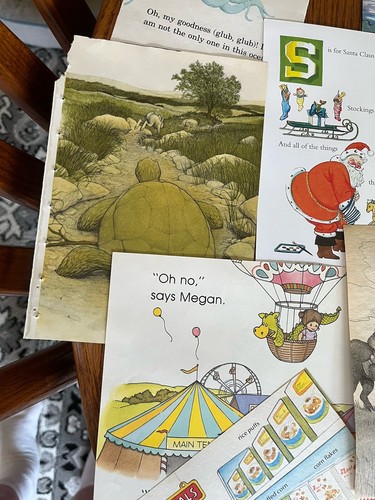 Lot Of 30 VINTAGE CHILDREN'S BOOK PAGES Junk Journal, Scrapbooking Ephemera DB-6 - Picture 5 of 12