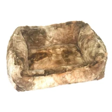 Faux Rabbit Lounge Dog Bed