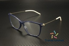 GUCCI GG1272O 003 Cat Eye Recycled Acetate Blue Gold 53 mm Women's Eyeglasses