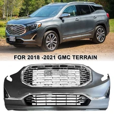 For 2018-2021 GMC Terrain Front Bumper Cover Grille Assembly Kit 6 Sensor Holes