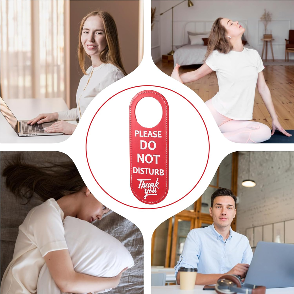 PU Leather Double Sided Please Do Not Disturb Sign, Do Not Disturb Door ...