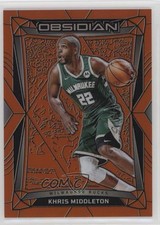 2023 Panini Obsidian Electric Etch Orange Flood 43/99 Khris Middleton #57 1b30