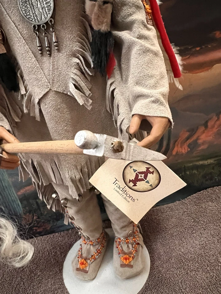 Sandy Doll Chief Grey Owl Item#901 Limited New Mint Vintage 24 In - Image 3 of 4