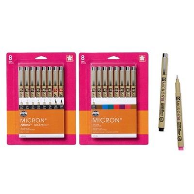 Sakura Pigma Micron Fineliner Pens - Color Pen Set For Drawing Illustration